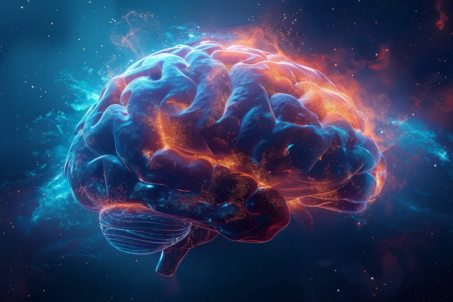 3D illustration of a human brain with electrical activity. Schedule neurofeedback therapy from Frank Lanzisera, D.C. in Tampa Bay Metro.